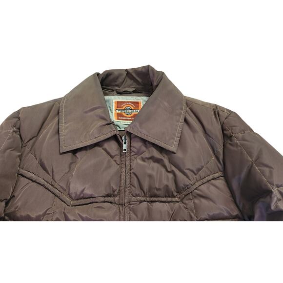 Vntg Pioneer Wear Northern Down Quilted Jacket Olive Green Men Medium MINT Cond - Picture 4 of 9